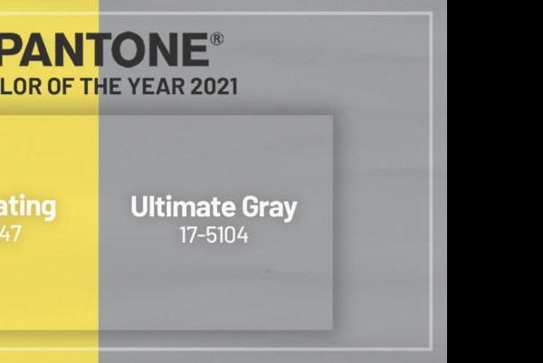 PANTONE color of the year 2021:  Ultimate Gray +  Illuminating